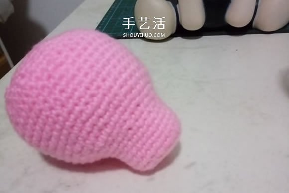 可爱小猪佩奇钩织教程 钩针编织小猪佩奇图解(图7)