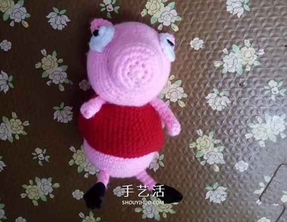 可爱小猪佩奇钩织教程 钩针编织小猪佩奇图解(图1)