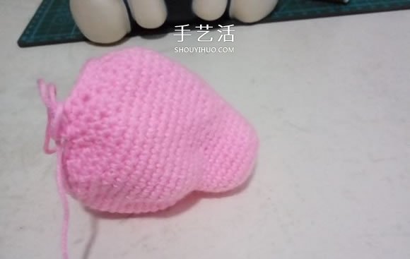 可爱小猪佩奇钩织教程 钩针编织小猪佩奇图解(图5)