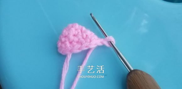 可爱小猪佩奇钩织教程 钩针编织小猪佩奇图解(图15)