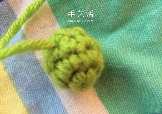 钩织草莓包包的方法 宝宝可爱草莓包的钩法(图8)