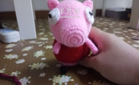 可爱小猪佩奇钩织教程 钩针编织小猪佩奇图解(图23)