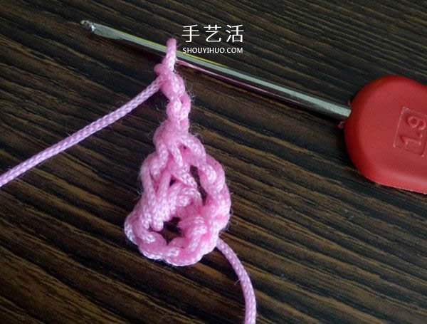 精美花样图案钩织方法 换线多色花样钩法(图8)