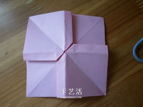 简单易学的折纸蝴蝶结 正方形纸折蝴蝶结折法(图9)