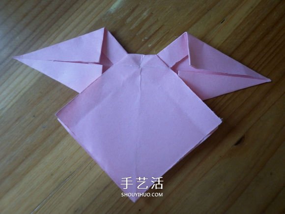 简单易学的折纸蝴蝶结 正方形纸折蝴蝶结折法(图12)