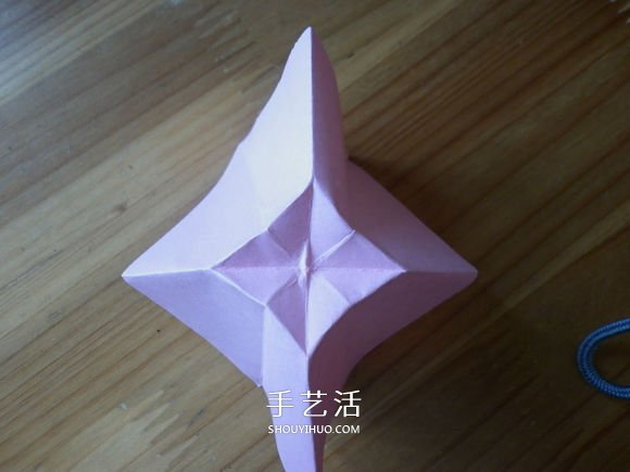 简单易学的折纸蝴蝶结 正方形纸折蝴蝶结折法(图6)
