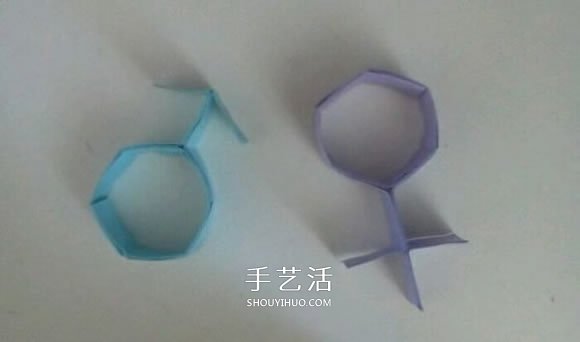 男女符号的折纸方法 折纸男孩女孩符号图解 - 双维造物网