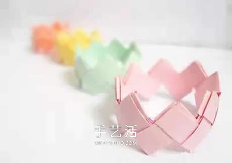 幼儿皇冠的折法步骤图 手工折纸皇冠帽子图解 - 双维造物网