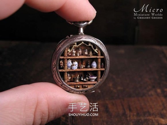 古董怀表化身微型世界！怀旧物件DIY迷你奇幻童话(图8)