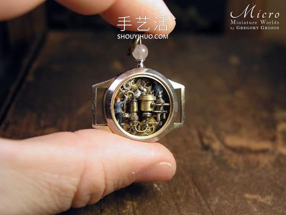 古董怀表化身微型世界！怀旧物件DIY迷你奇幻童话(图15)