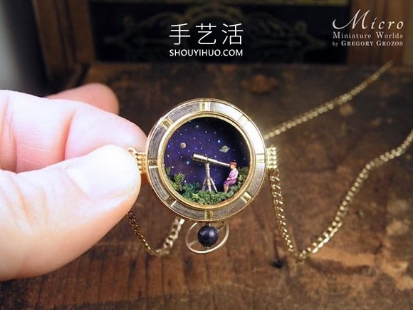 古董怀表化身微型世界！怀旧物件DIY迷你奇幻童话(图16)