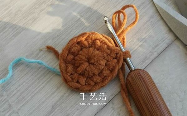 毛线钩织小熊的方法 可爱小熊玩偶的钩法图解(图20)