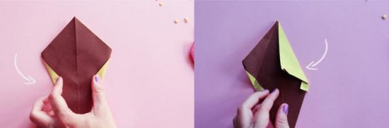 儿童冰激凌折纸方法 简单可爱冰激凌折法图解(图5)