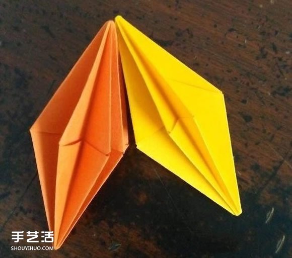立体菱形怎么折图解 空心立体菱形折纸教程 - 双维造物网