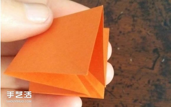 立体菱形怎么折图解 空心立体菱形折纸教程(图4)