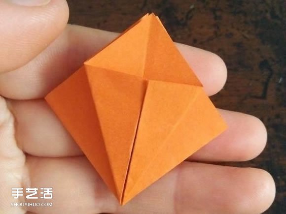 立体菱形怎么折图解 空心立体菱形折纸教程(图5)