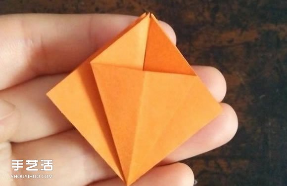 立体菱形怎么折图解 空心立体菱形折纸教程(图6)