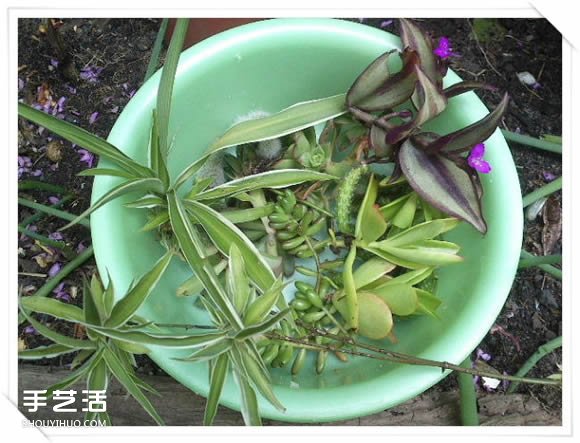 旧玩具手工改制花园里的“面包房”花盆架(图14)