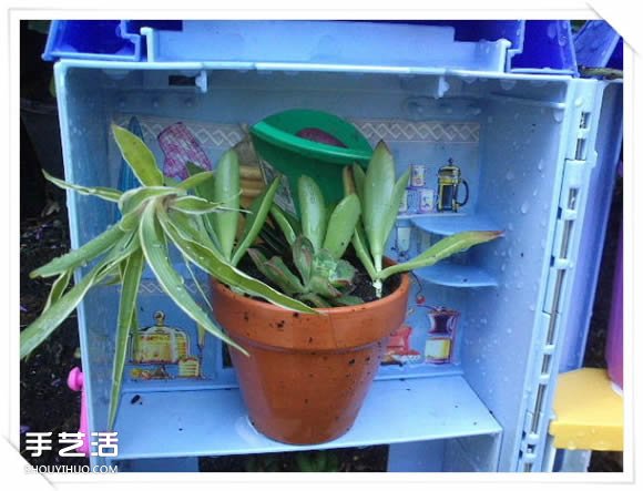 旧玩具手工改制花园里的“面包房”花盆架(图17)