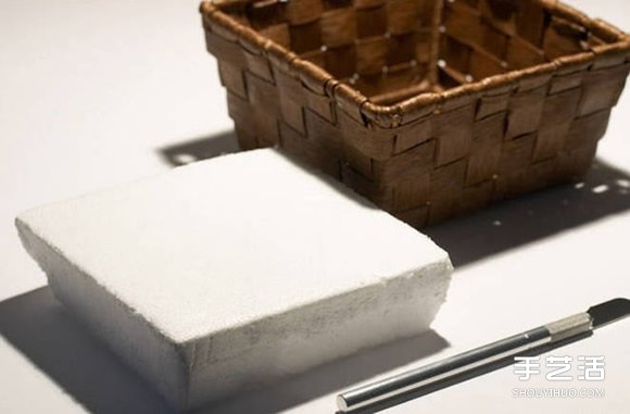 手工针织逼真的三色堇花盆栽花篮图解教程(图7)