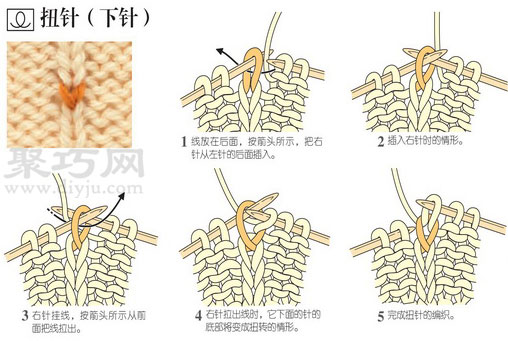 棒针入门之基础针法：上针下针扭针的织法 - 双维造物网