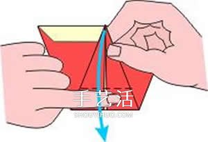 圣诞靴的折纸方法图解 幼儿折圣诞靴的教程(图11)