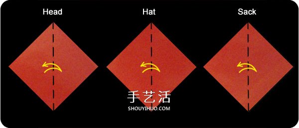 儿童圣诞老人的折法 简单折圣诞老人图解教程(图11)