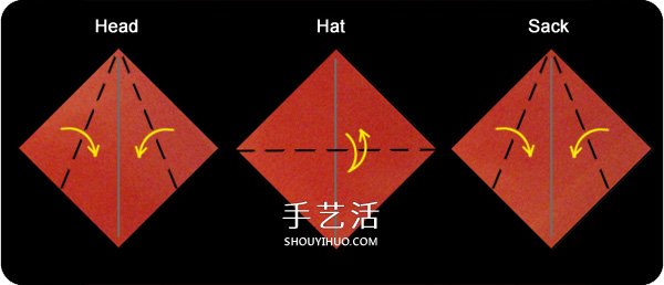 儿童圣诞老人的折法 简单折圣诞老人图解教程(图12)