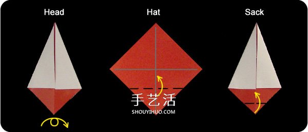 儿童圣诞老人的折法 简单折圣诞老人图解教程(图13)