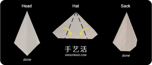 儿童圣诞老人的折法 简单折圣诞老人图解教程(图16)