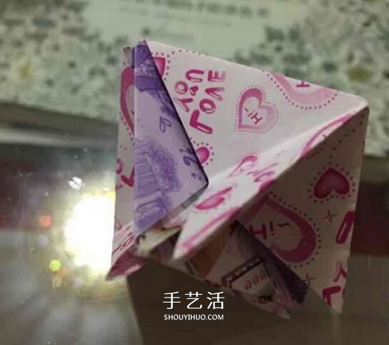 纸陀螺怎么折叠图解 会转的折纸陀螺折法(图5)