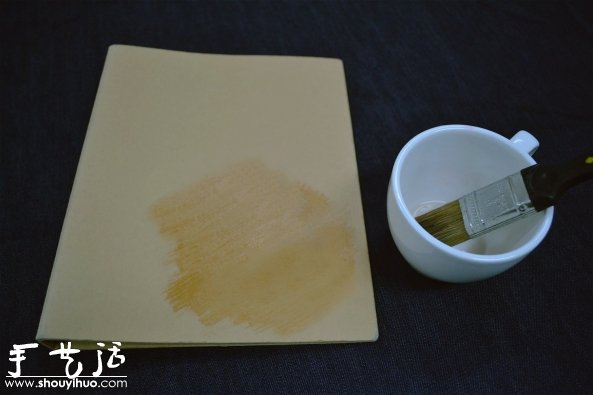 叶片印染DIY，制作小清新书本封面(图3)