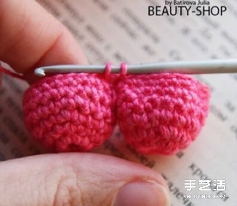 钩针爱心图解教程 立体爱心钩针制作步骤图(图5)