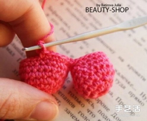 钩针爱心图解教程 立体爱心钩针制作步骤图(图7)