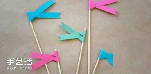 节日小彩旗制作方法 简单幼儿彩旗手工制作 - 双维造物网