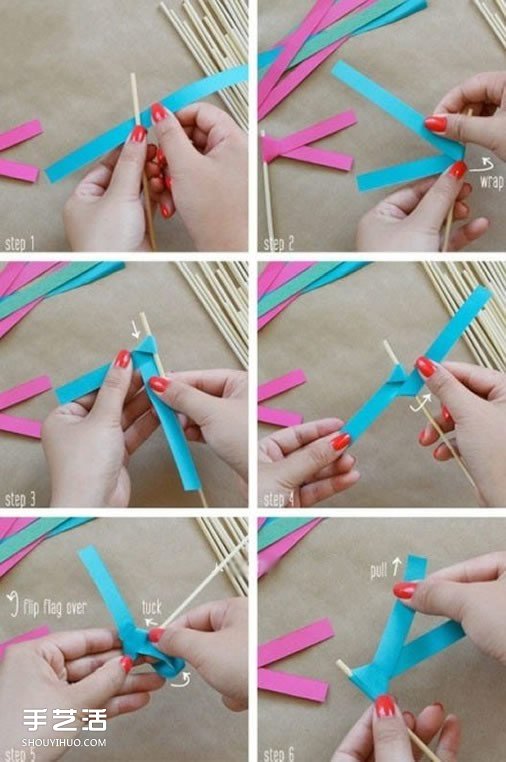节日小彩旗制作方法 简单幼儿彩旗手工制作(图2)