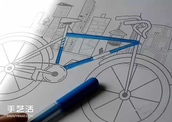 简单有趣的折纸教程 让平面自行车变得立体(图3)