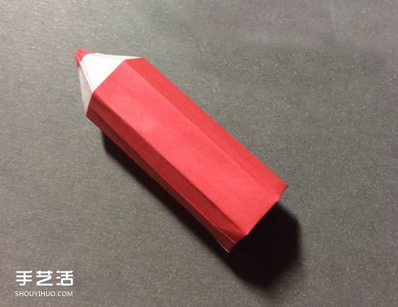 怎么折铅笔的方法图解 手工铅笔折纸步骤图(图19)