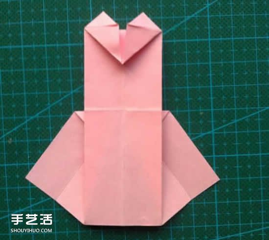 儿童折纸裙子图解教程 简单小裙子的折叠方法(图16)