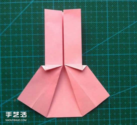 儿童折纸裙子图解教程 简单小裙子的折叠方法(图10)
