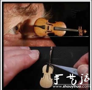 手工制作的微型小提琴 - 双维造物网