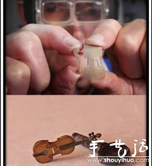 手工制作的微型小提琴(图2)