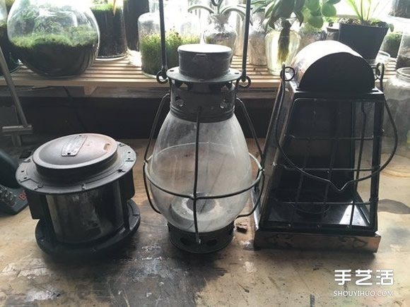 煤油灯改造成水族箱 当然也可以拿来种盆栽(图2)