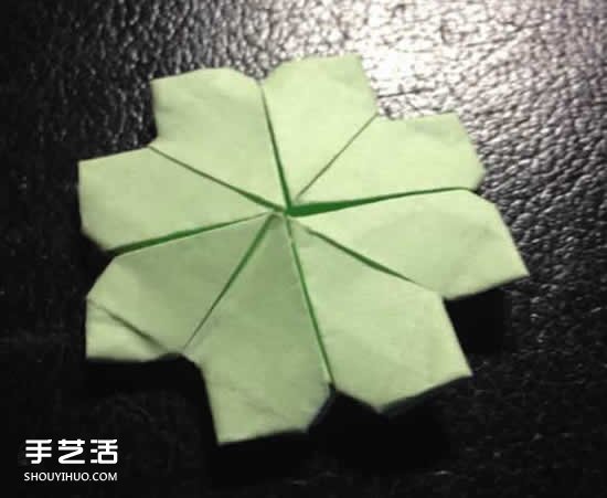 四叶草的折法两张纸 简单四叶草折纸教程 - 双维造物网