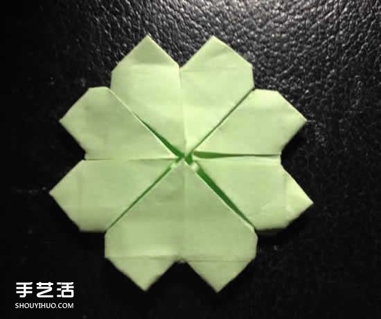 四叶草的折法两张纸 简单四叶草折纸教程(图16)