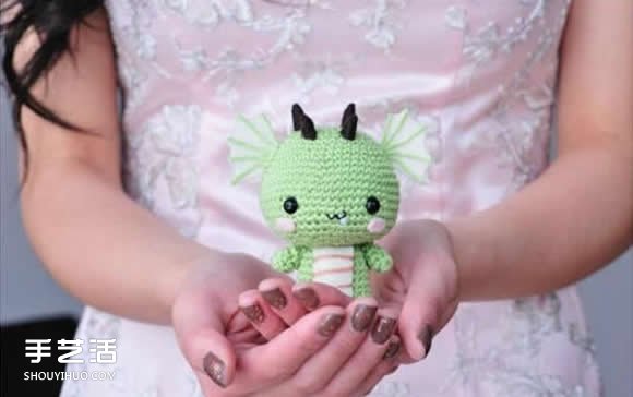 针织制作可爱的小龙 超萌小龙玩偶钩针DIY(图19)