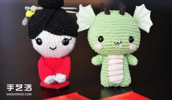 针织制作可爱的小龙 超萌小龙玩偶钩针DIY(图20)
