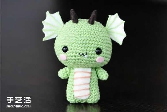 针织制作可爱的小龙 超萌小龙玩偶钩针DIY(图13)