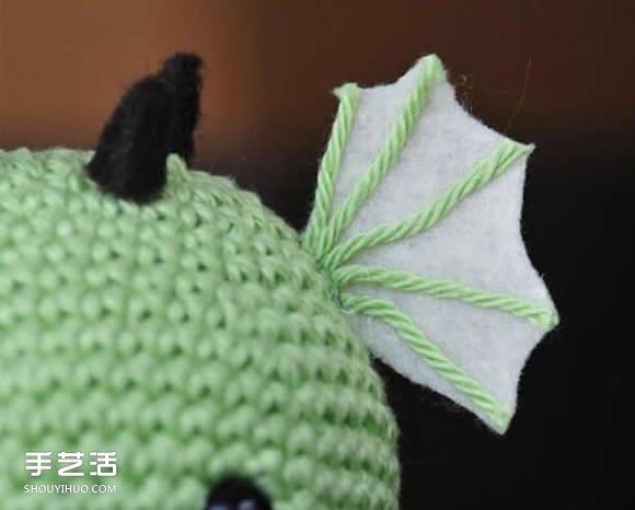 针织制作可爱的小龙 超萌小龙玩偶钩针DIY(图17)