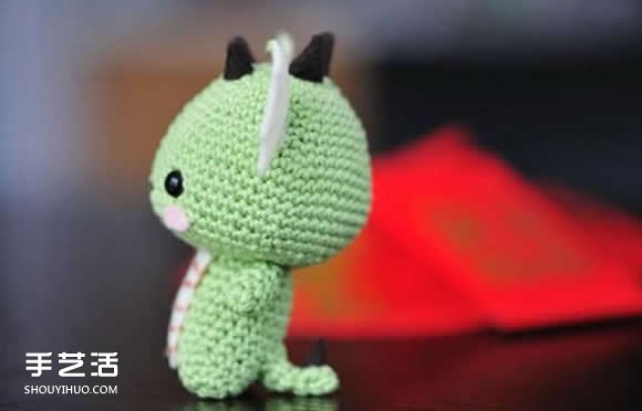 针织制作可爱的小龙 超萌小龙玩偶钩针DIY(图12)